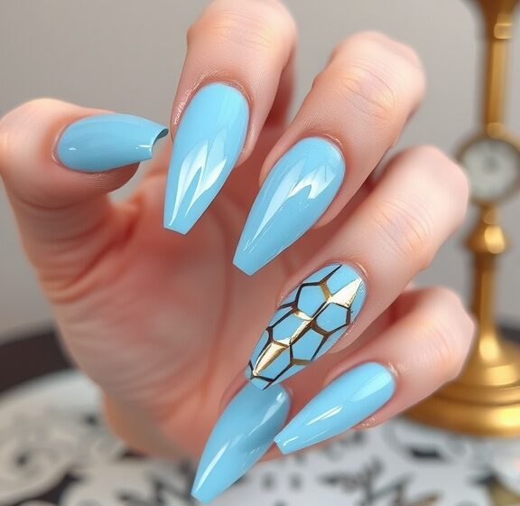  12 Stunning Light Blue Chrome Nail Designs You Need to Try