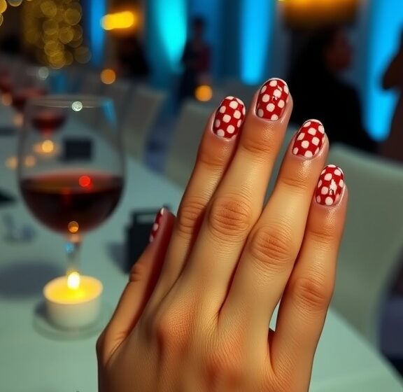 10 Adorable Red Polka Dot Nail Designs to Try