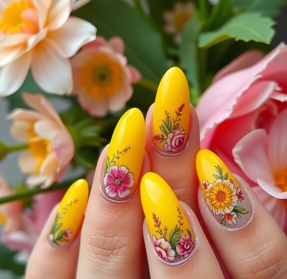  10 Stunning Yellow Almond Nail Designs to Try This Season