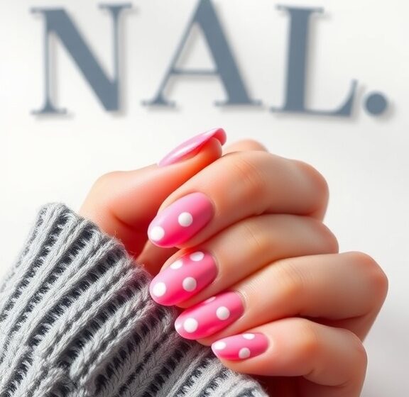 10 Cute Pink Polka Dot Nail Designs You’ll Love