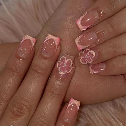 24pcs Short Square False Acrylic Press On Nails – My Honest Review