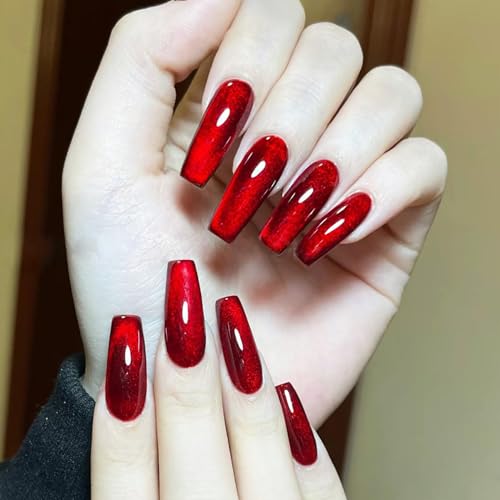  Wine Red Press on Nails Review – My Honest Experience with These Gradient Coffin Nails
