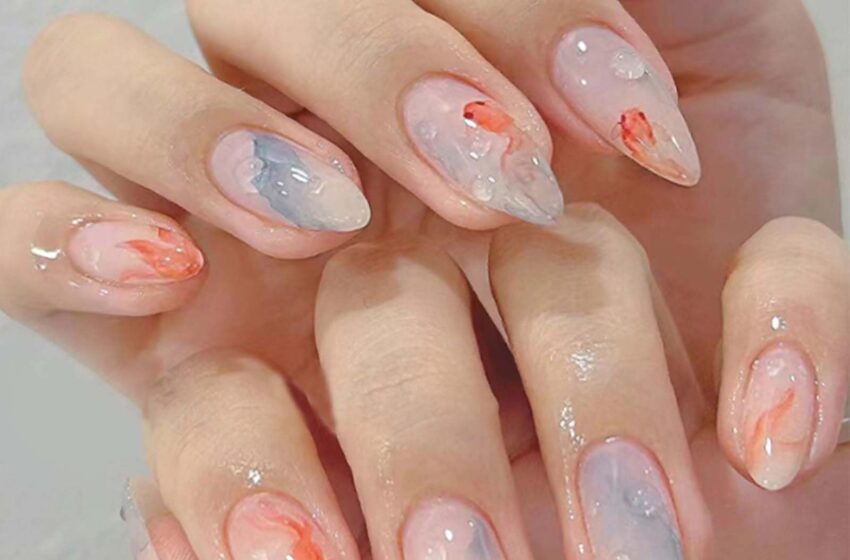  Fish Press On Nails Review – Cute, Easy & Affordable Blue Almond Nails