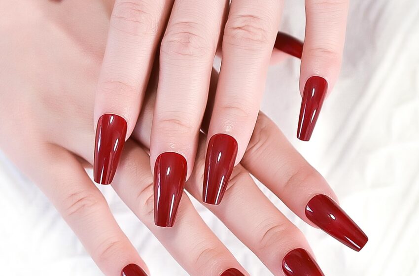 Glossy Red Press on Nails Long Coffin Style – My Honest Experience