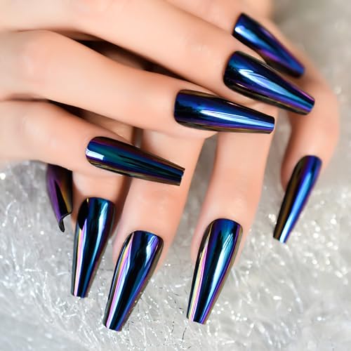  Press Metallic Mirror Holo Chrome Diamond Blue False Nails – My Honest Review