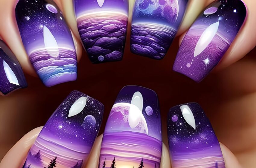  Purple Press on Nails Review – The Starry Sky Nail Design That Stole My Heart